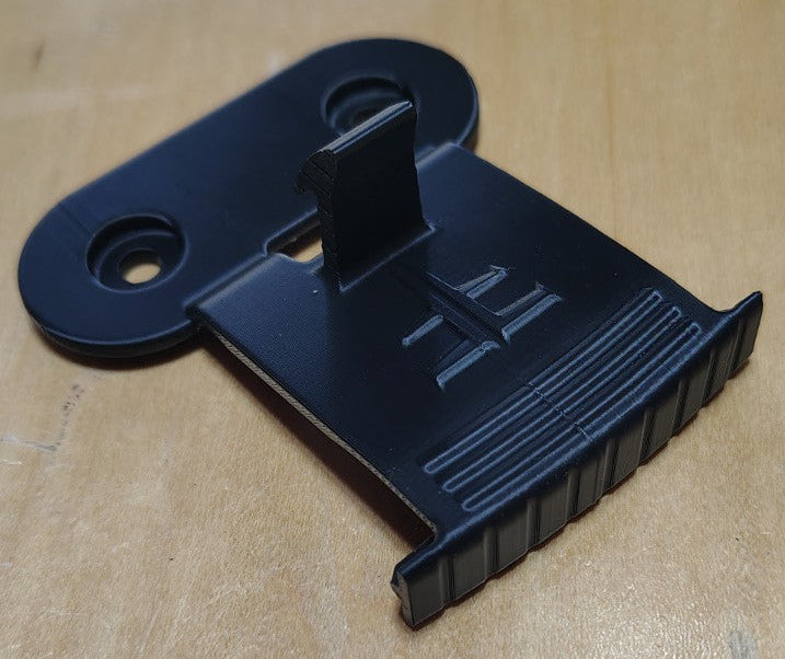 Side view of black ASA Jeep Cherokee XJ center console latch